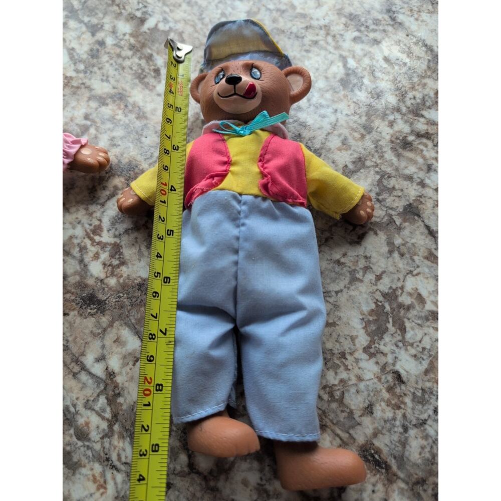 3 Vintage (WAY OUT TOYS OF NY) 9" PVC RUBBER BEARS, Mama Papa And Baby - Picture 10 of 10